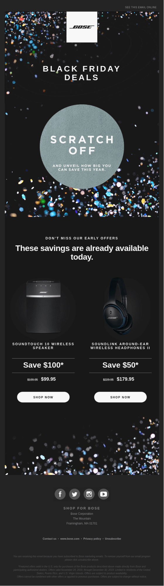 Bose Black Friday Email